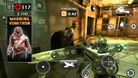 Dead trigger 2 crossbow & rocket launcher gameplay level 54 on hard.