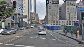 Driving Downtown - Olive Street 4K - Los Angeles USA