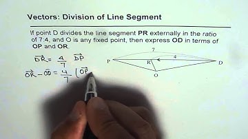 03 Vectors External Line Segment Division Section Formula Derivation - EDEXCEL - GCSE