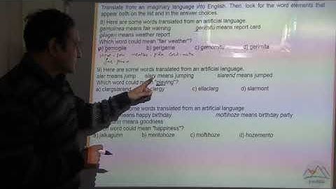 Analytical Reasoning Level 2 artificial language part 3
