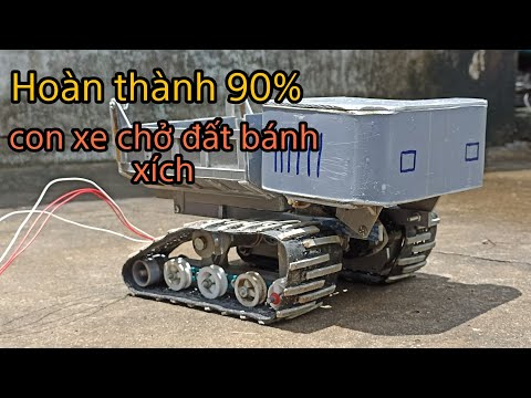 Video xe cải tiến chở đất bánh xích | Trí Hihi. - youtube