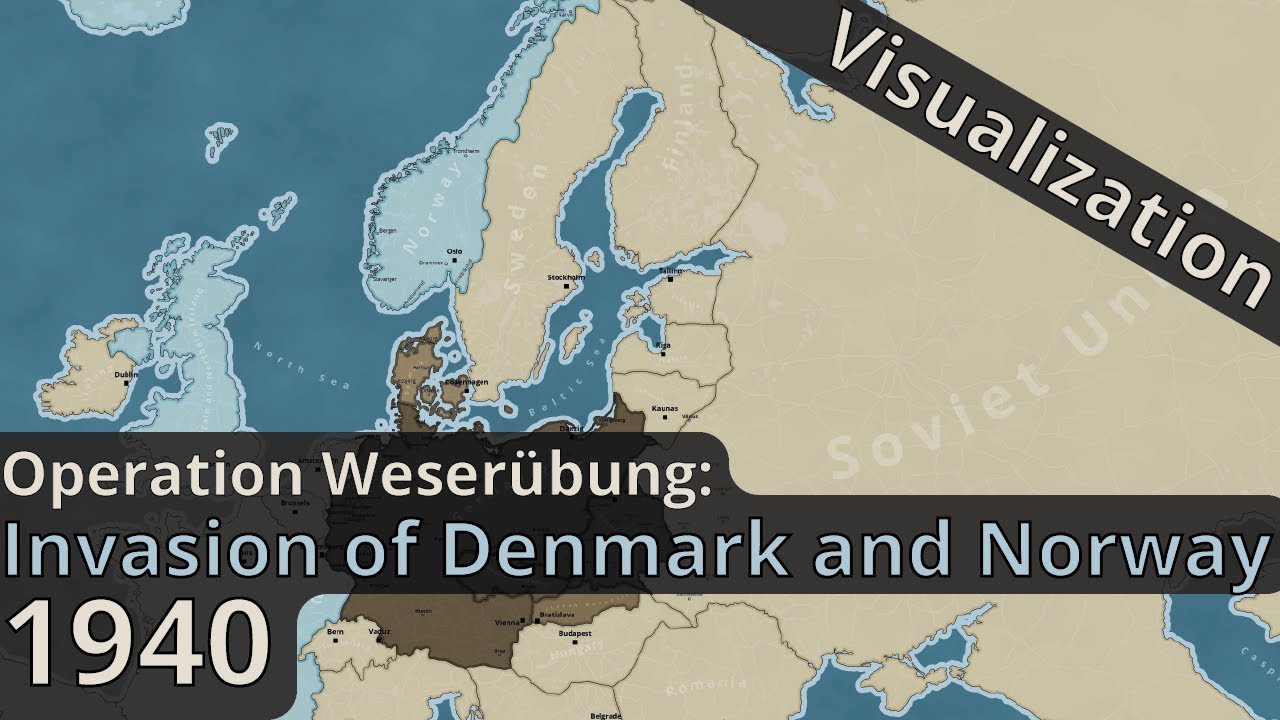 Visualization German Invasion of Norway and Denmark 1940 (Operation