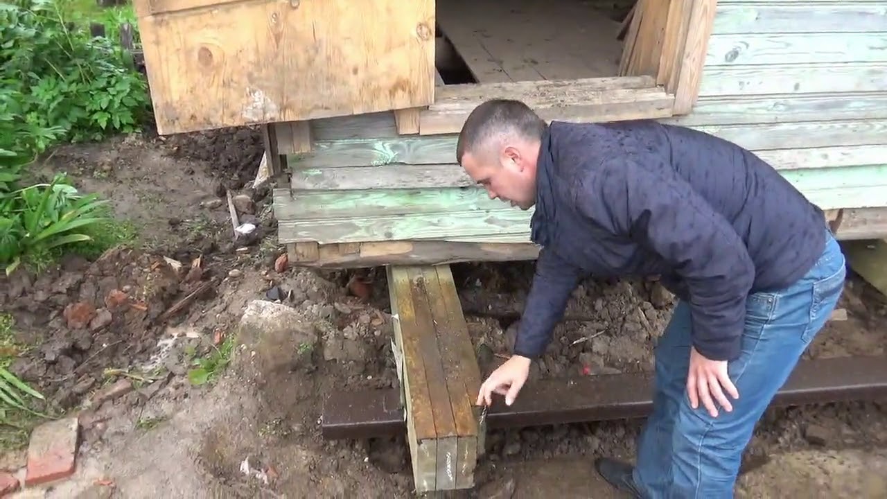 Подъем дома 9 на 9 в Вологодской области (реконструкция фундамента ...