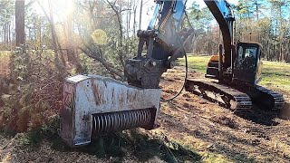 WHACK & STACK! Saving Lives By Mulching Massive Trees With Huge Excavators!