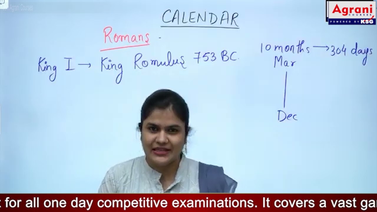 reasoning in competitive exams - History of Calendar by Reshma Siddique | Agrani KSG