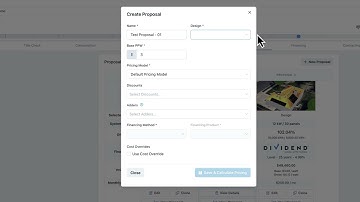 Generating a Proposals in Enerflo