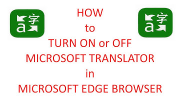 How to Turn ON or OFF the Microsoft Translator In Microsoft Edge Browser