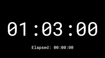 63 Minutes Countdown Timer Clock With Elapse Time and Loud Alarm In The End (HD - 1080p)