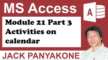 CMS Module 21 Part 3 Activities on Calendar - Microsoft Access