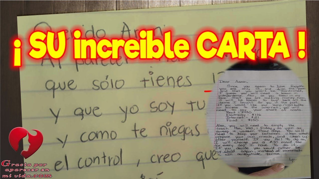 Madre Se Cansa De Su Hijo Desobediente Su Increíble Carta