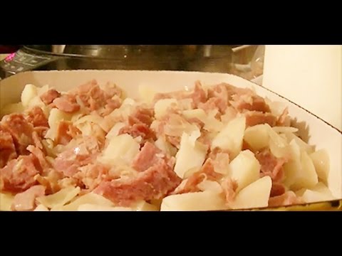 Recipe For Using Leftover Meats To Make Potato Cerole Ham Potato Cerole-11-08-2015