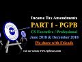 PGBP - Amendment Part 1 (AY 2018-19)  for CS Executive &amp; Professional June 2018 &amp; Dec 2018 Exams