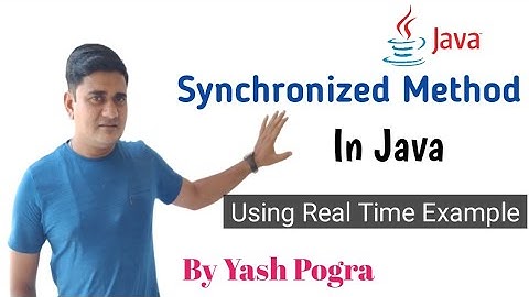 Synchronized method in java | Synchronization in Java