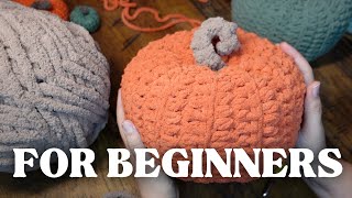 FOR BEGINNERS |  how to crochet a pumpkin pillow