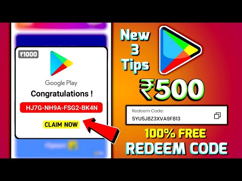 Top 3 app google play gift card for India | redeem code earning app - free redeem code for playstore