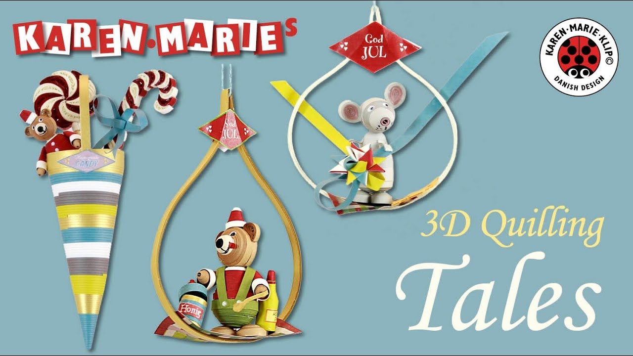 3D Quilling Tales Karen Marie Klip & Papir YouTube