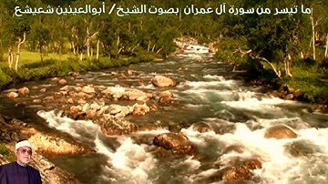 ما تيسر من سورة آل عمران بصوت الشيخ/ أبوالعينين شعيشع