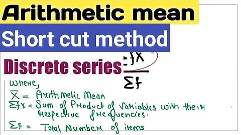 Business statistics bcom 1st year playlist 2023 | Arithmetic mean |Short cut method| Discrete series