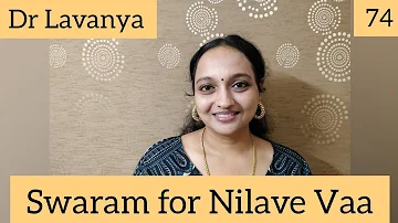 | Swaram for Nilave Vaa | Mouna Ragam | Dr Lavanya | Voice Culture Trainer | Notes | Notations |