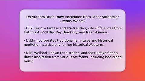 Do Authors Often Draw Inspiration from Other Authors or Literary Works? - The Prose Path