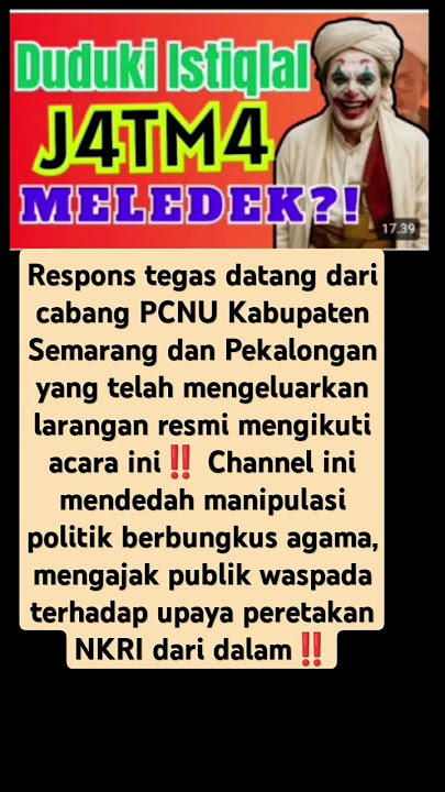 PCNU SEMARANG LARANG WARGANYA IKUT JATMA‼️#quotes #ulama #nusantara #shorts