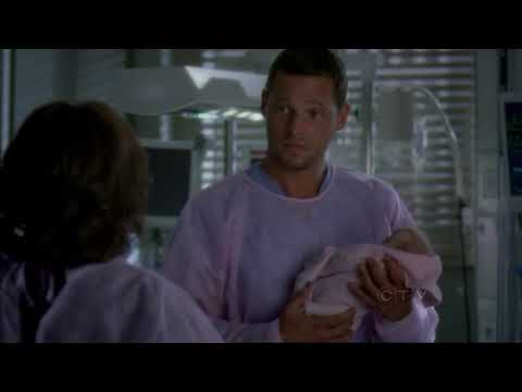 Grey's Anatomy 6x08 Alex and the baby scenes