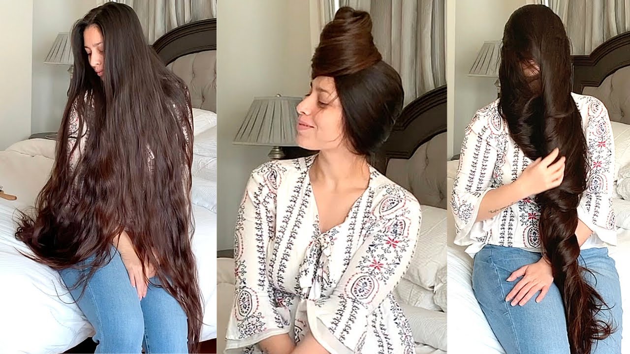 RealRapunzels | Heavy Hair Play and Bundrops in Front of Her Face (preview)