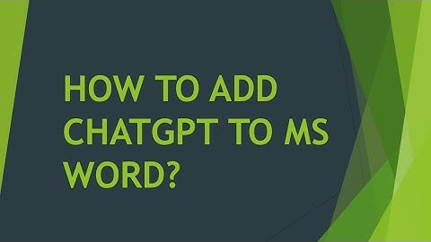 how to add chatgpt to ms word