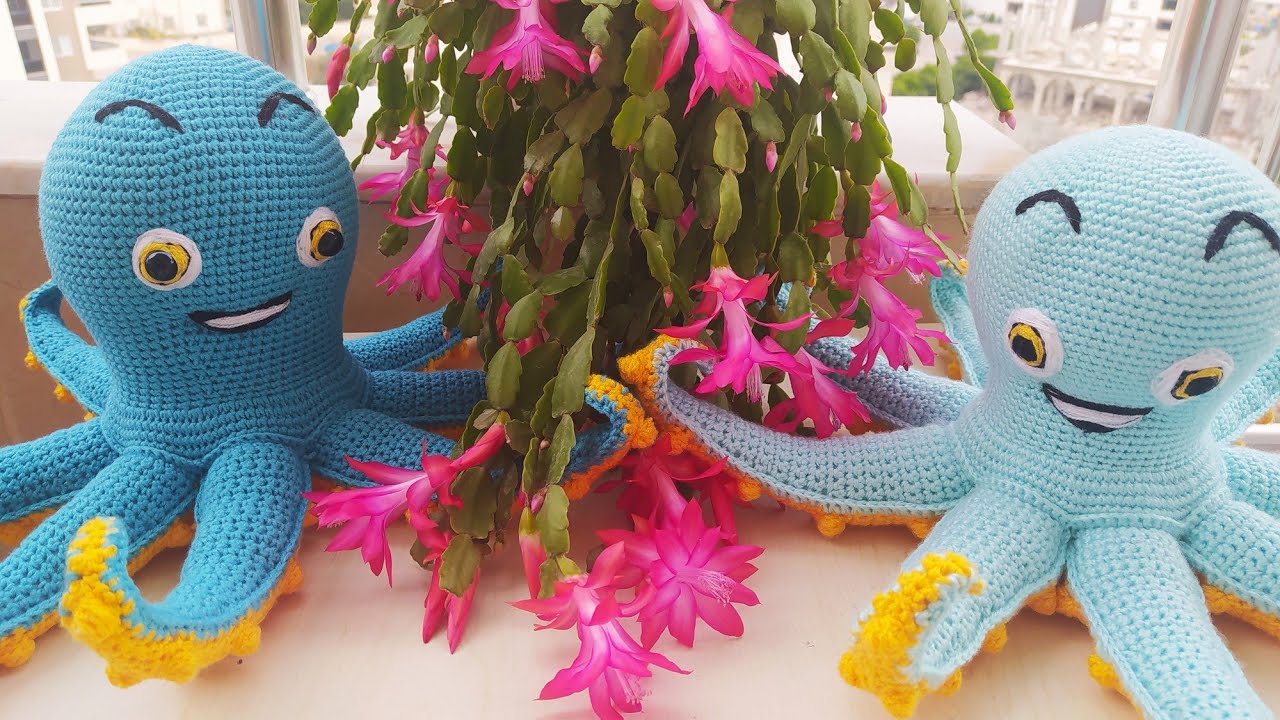 AMİGURUMİ CİMRİ AHTAPOT 🐙 YAPILIŞI (son bölüm)