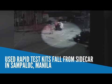 Used rapid test kits fall from sidecar in Sampaloc, Manila