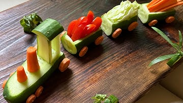 Cucumber and Carrot Salad Decoration Idea | Cucumber Salad Recipe