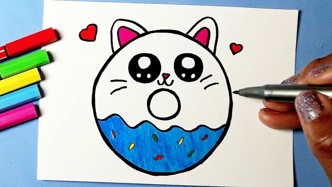 Como desenhar Taça fofa Kawaii ❤ Desenhos Kawaii - Desenho para Desenhar 