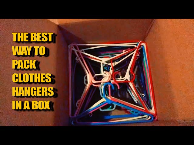 The BEST Way to Pack Clothes Hangers in a Box 