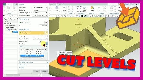 CUT LEVELS in NX cam _Cavity mill operation controlled by cut levels