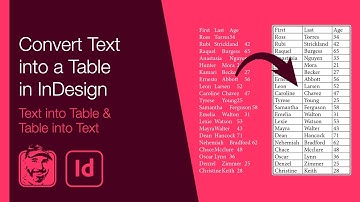Convert Text into a Table in InDesign (Text into Table & Table to Text)