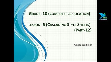 Grade-10 I Computer Application I Ch-6 Cascading Style Sheets I CSS Float and Outline properties