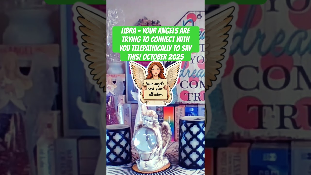 LIBRA - YOUR ANGELS ARE TRYING TO CONNECT WITH YOU TELEPATHICALLY TO SAY THIS! #libra #shorts #fypシ