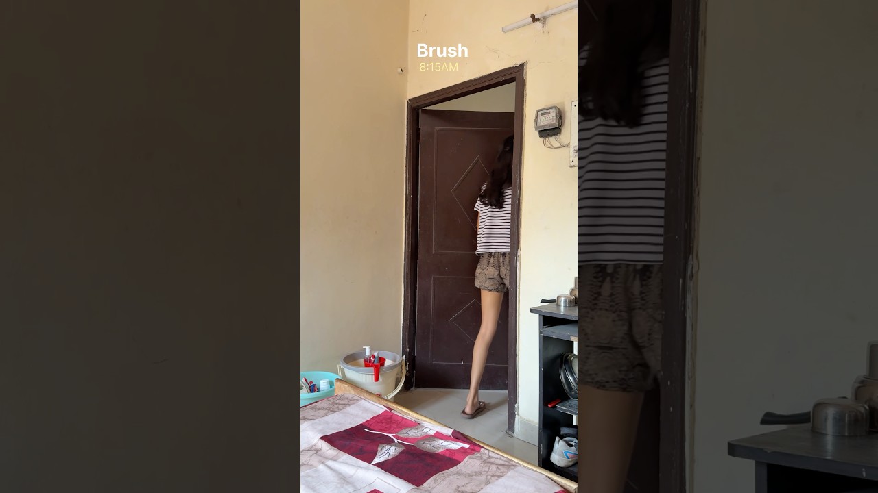 Not so Productive Morning Routine 😅🥹#morning routine#skincare #hostel #shorts