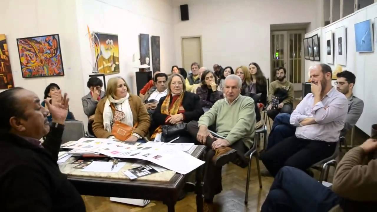 Clase magistral del Prof. Orellana en "Expresiones visuales del Arte" en Asoc. Estímulo Bellas Artes