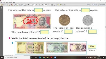 Coins and currency notes # std  3 # page 33, 34 # lecture video