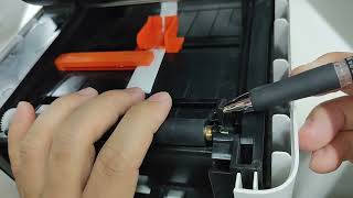 How to replace the platen roller on the label printer?