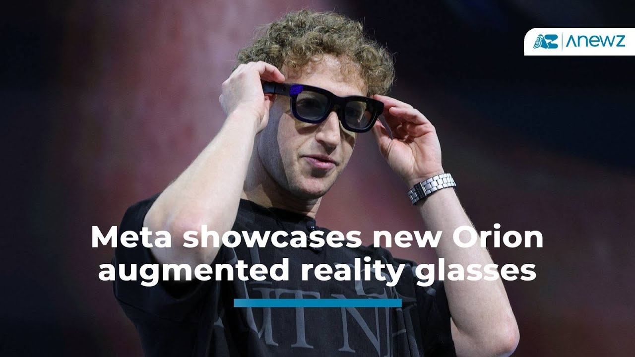 Meta showcases new Orion augmented reality glasses - YouTube