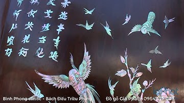 Bình phong cẩn ốc - tuyệt phẩm cẩn ốc xà cừ