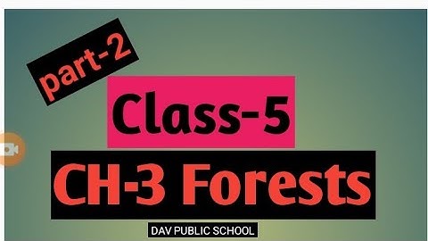 class -5th chapter- 3 forest ( part- 2 )my living world( science) DAV public school CTET HTET