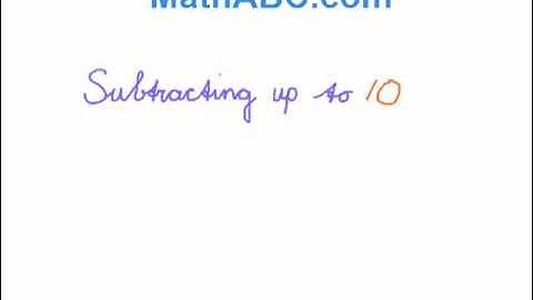 MathABC.com: Subtracting up to 10