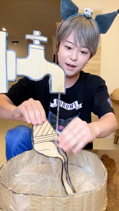 WASH CARDBOARD ICE CREAM！#asmr