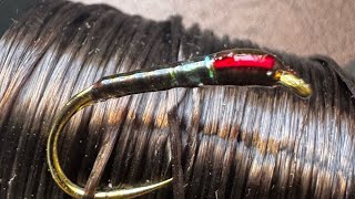 Pearly Brown Flexi Buzzer - #flyfishing #fishing #flytying #trout #buzzer #fly #fish