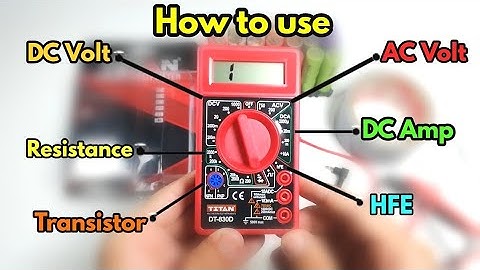 DT830D Multimeter - How to use a multimeter