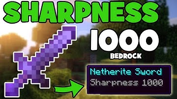 How to Get a Sharpness 1000 Sword In Minecraft Bedrock | Bedrock Command Block Tutorial