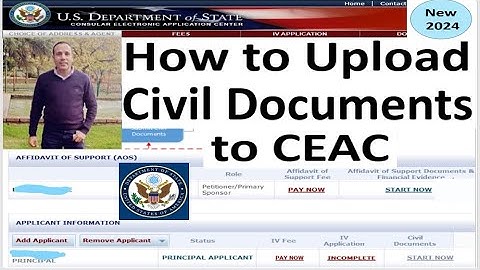 How to Upload Civil Documents to NVC ( CEAC).